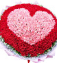 心的唯一-999枝玫瑰（红、粉玫瑰），外围满天星、栀子