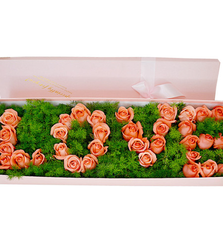 对你的爱-33朵粉玫瑰礼盒鲜花