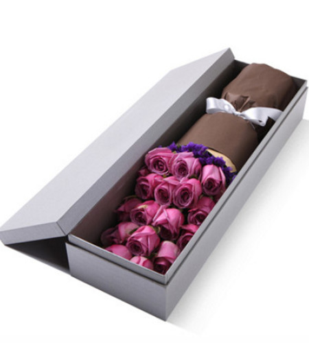 我的承诺-19枝紫玫瑰礼盒