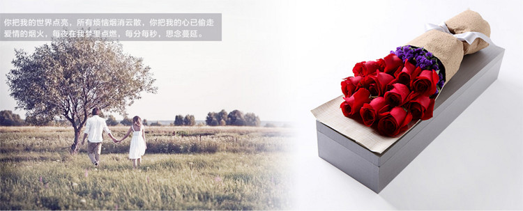 礼盒红玫瑰11枝素材1